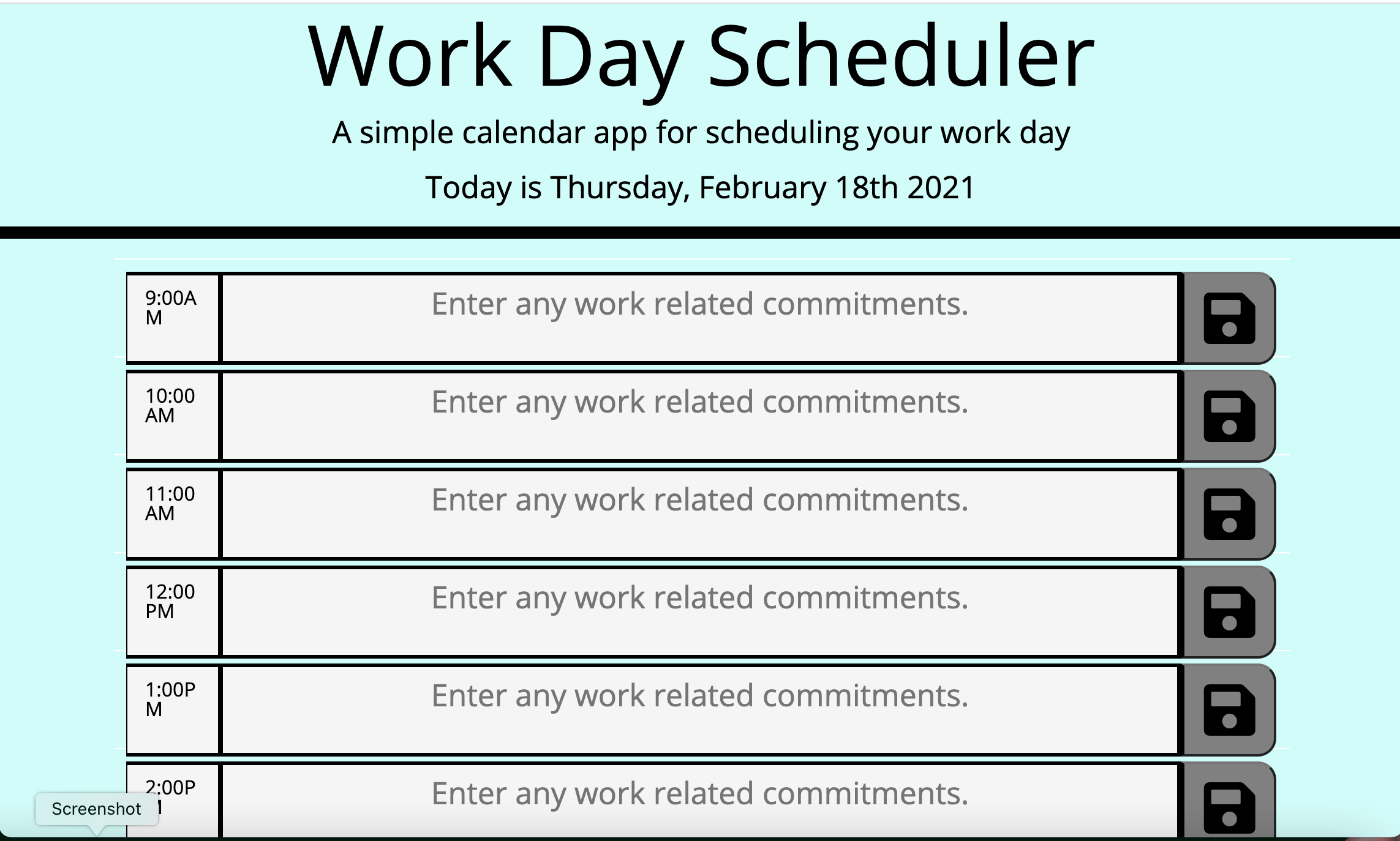 work-day-planner